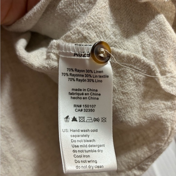 RUSTY linen crop t-shirt - Picture 3 of 4